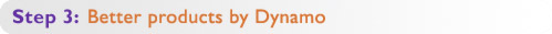 Step 3: Better Products by Dynamo